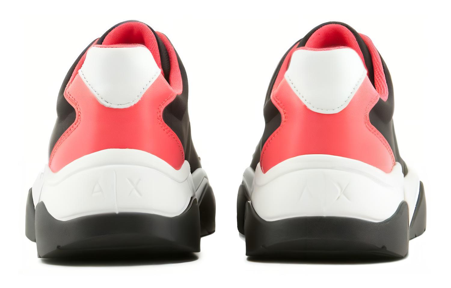 Shop (W) Armani Exchange Kulit Platform Rendah 'Hitam' XDX140XV7361S944