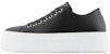 (W) Armani Exchange Kulit Platform Top Rendah 'Hitam' XDX095XV5711N642