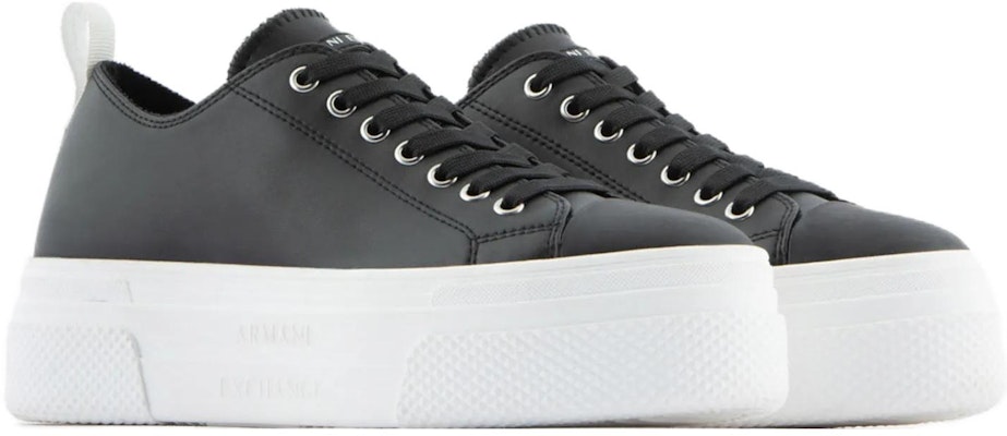 (Women) Armani Exchange Leather Platform Low Top 'Black' XDX095XV5711N642 Order (Women) Armani Exchange Leather Platform Low Top 'Black' XDX095XV5711N642