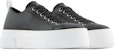 (W) Armani Exchange Kulit Platform Top Rendah 'Hitam' XDX095XV5711N642