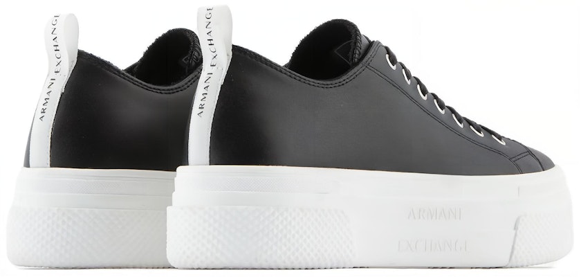 (Women) Armani Exchange Leather Platform Low Top 'Black' XDX095XV5711N642 Lookbook (Women) Armani Exchange Leather Platform Low Top 'Black' XDX095XV5711N642