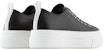 (W) Armani Exchange Kulit Platform Top Rendah 'Hitam' XDX095XV5711N642