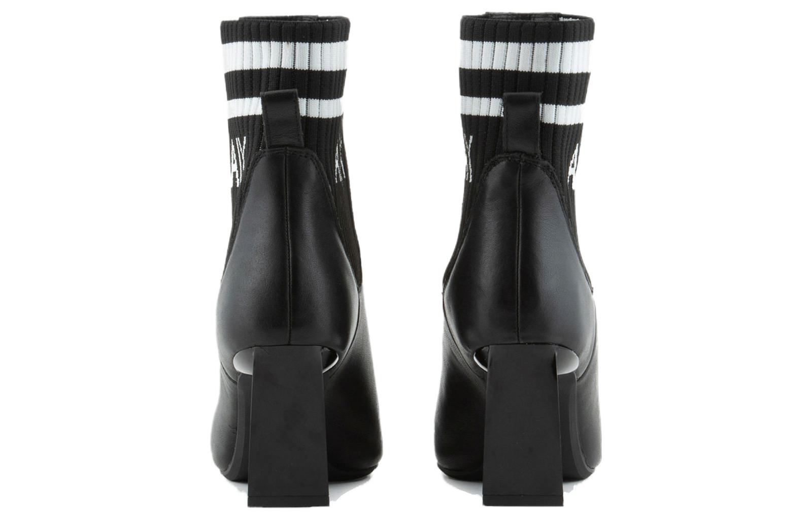 (W) Armani Exchange Leather Pointed-Toe Chelsea Boot 'Black' 圖 3