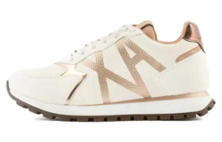 (Women) Armani Exchange Leather Round Toe Lace-Up Platform Low Top 'Light Brown' XDX139XV7331K624