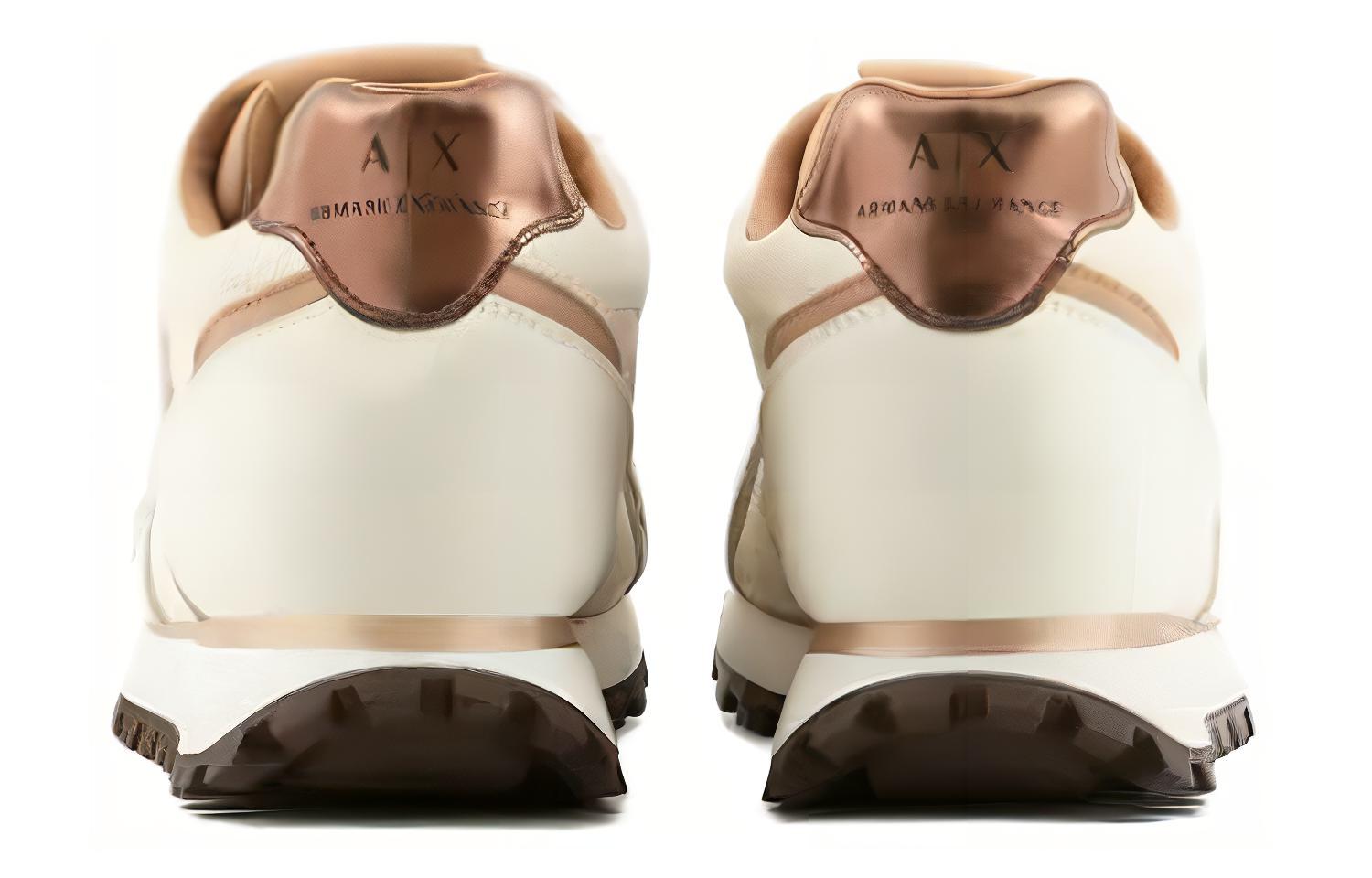 Shop (W) Armani Exchange Sepatu Kulit Coklat Muda Platform Tali Rendah Mejik Bulat XDX139XV7331K624