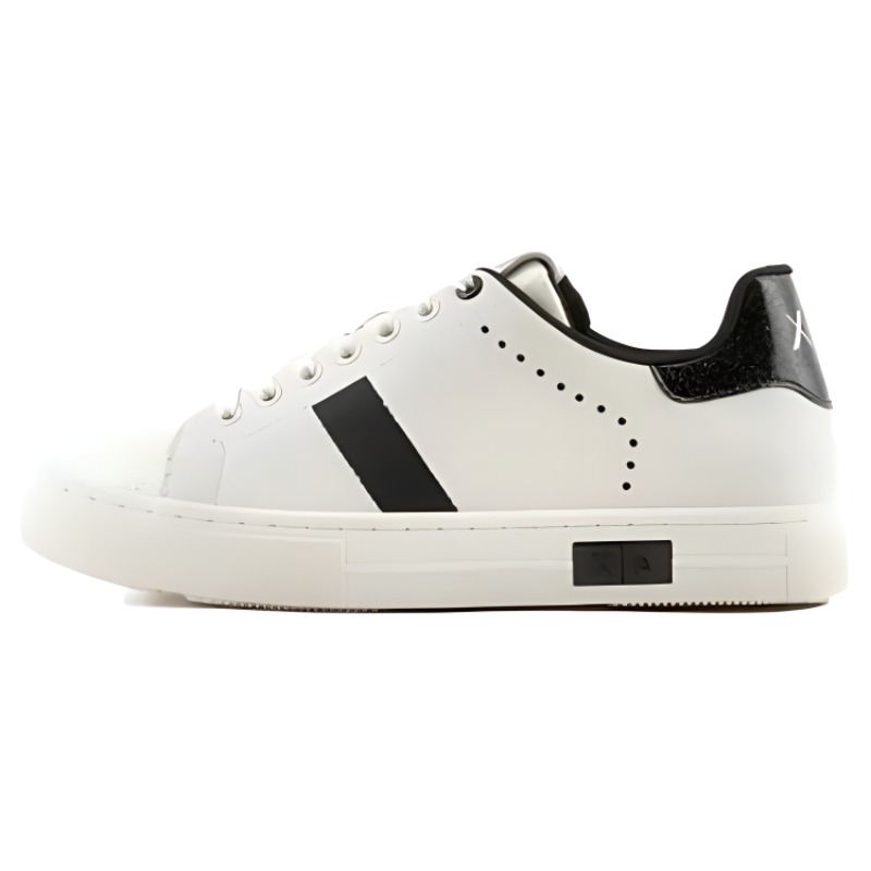 (Women) Armani Exchange Leather Round Toe Low-Top Sneakers 'White' XDX113XV6921K620
