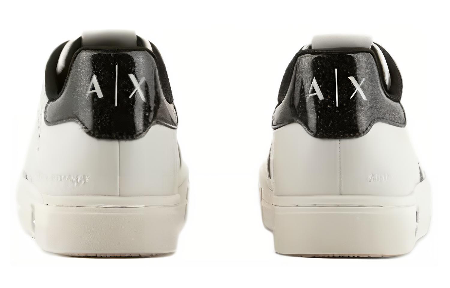 (W) Armani Exchange Leather Round Toe Low-Top Sneakers 'White' 圖 5