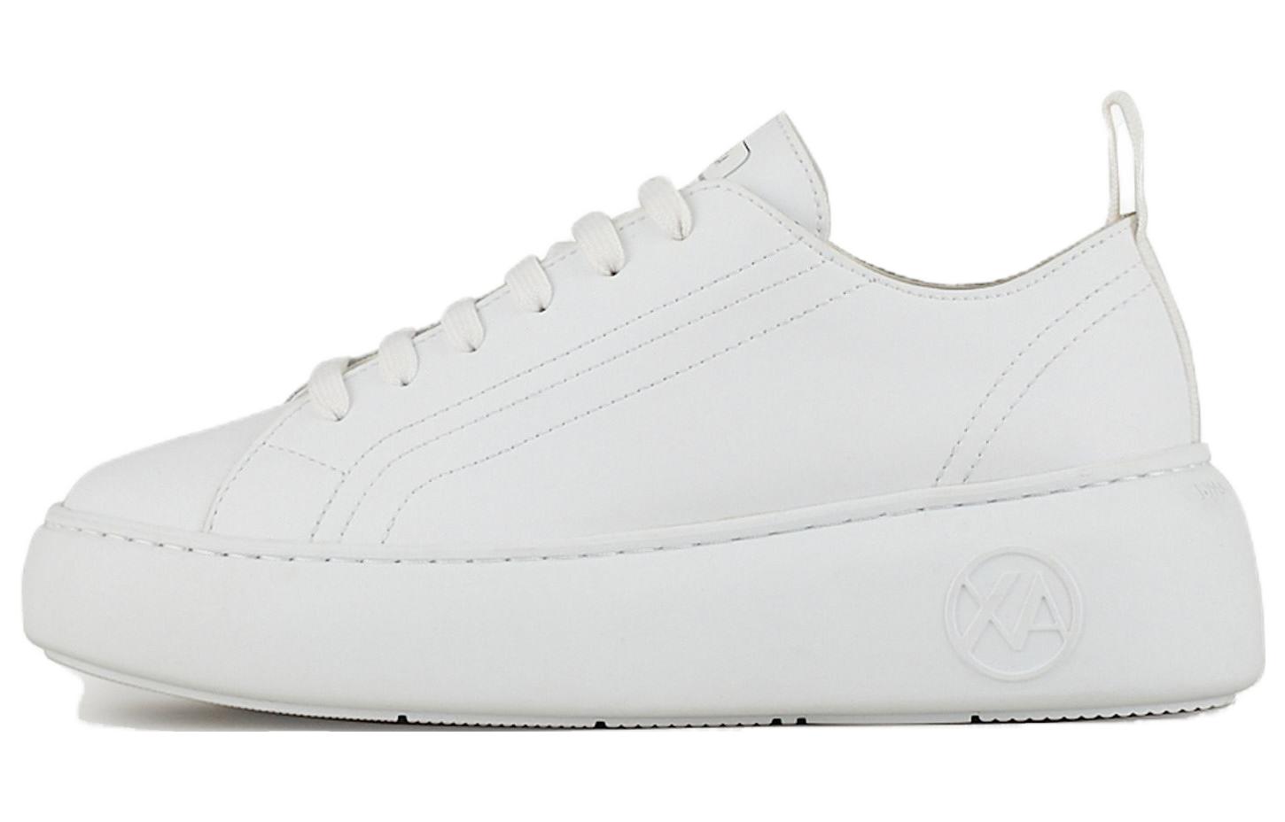 (Women) Armani Exchange Leather Sneakers 'Simple White Fashion' XDX043XCC64100152