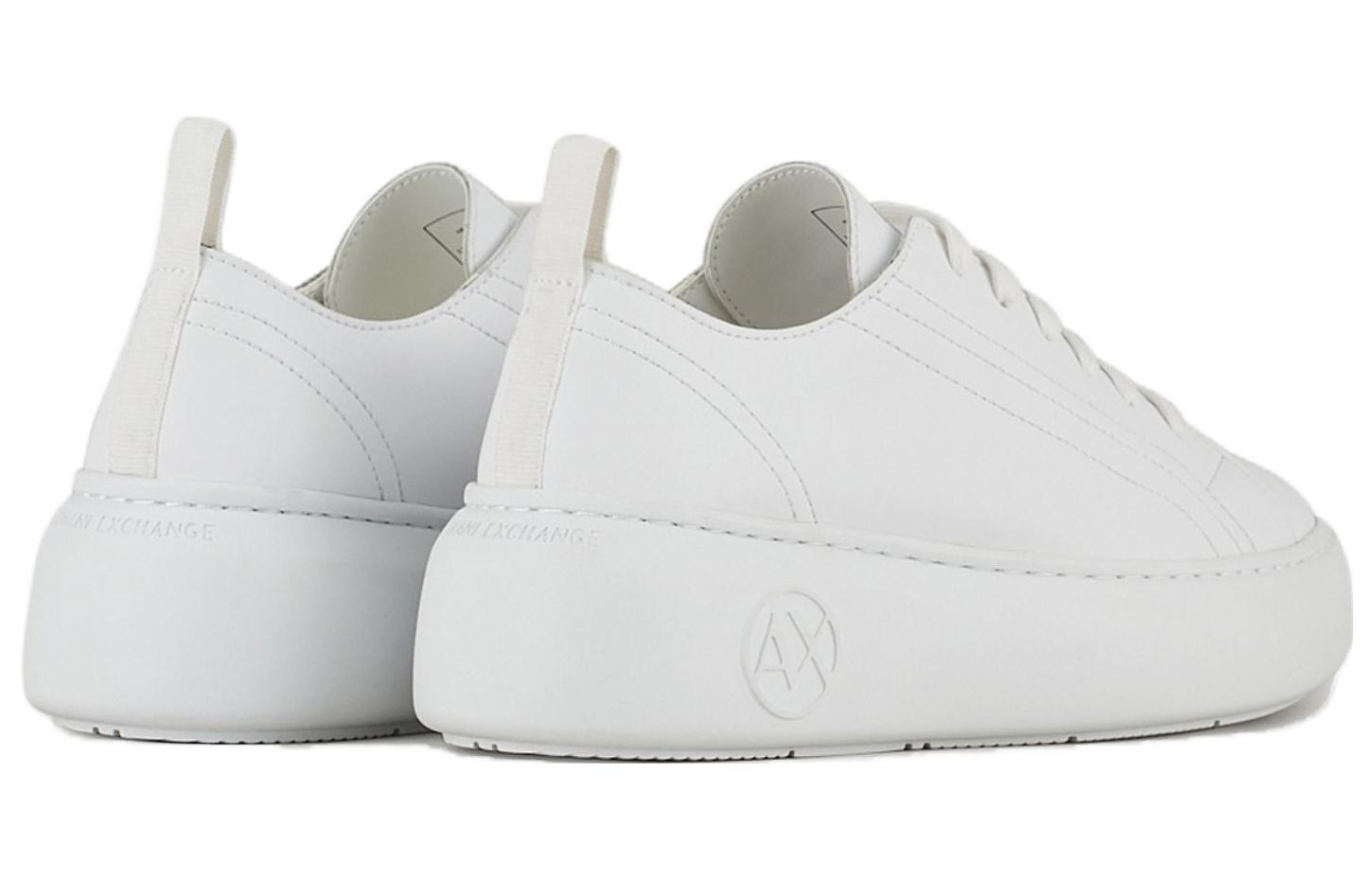 Shop (W) Sneakers Kulit Armani Exchange 'Fesyen Putih Mudah' XDX043XCC64100152