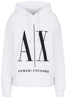 (Women) Armani Exchange Logo Embroidered Sweatshirt White FW22 8NYM52-YJ68Z-1000 (Women) Armani Exchange Logo Embroidered Sweatshirt White FW22 8NYM52-YJ68Z-1000