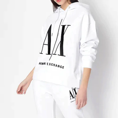 (W) Armani Exchange 刺繡Logo白色衛衣 FW22 8NYM52-YJ68Z-1000 Shop (W) Armani Exchange 刺繡Logo白色衛衣 FW22 8NYM52-YJ68Z-1000