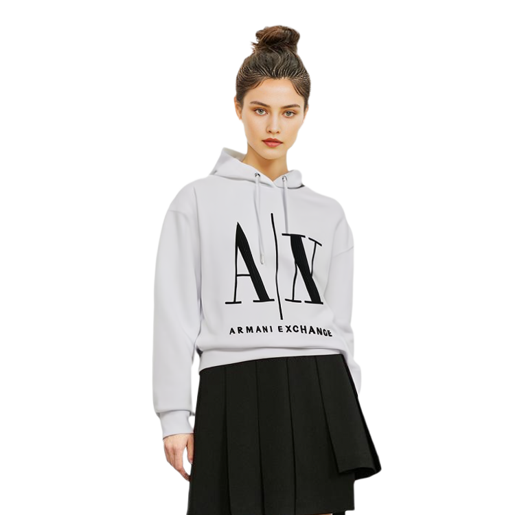 Purchase (W) Armani Exchange 刺繡Logo白色衛衣 FW22 8NYM52-YJ68Z-1000