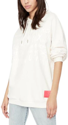 (W) Armani Exchange 標誌印花抽繩連帽衫 白色 FW22 6LYM46-YJCCZ-11130 Lookbook (W) Armani Exchange 標誌印花抽繩連帽衫 白色 FW22 6LYM46-YJCCZ-11130