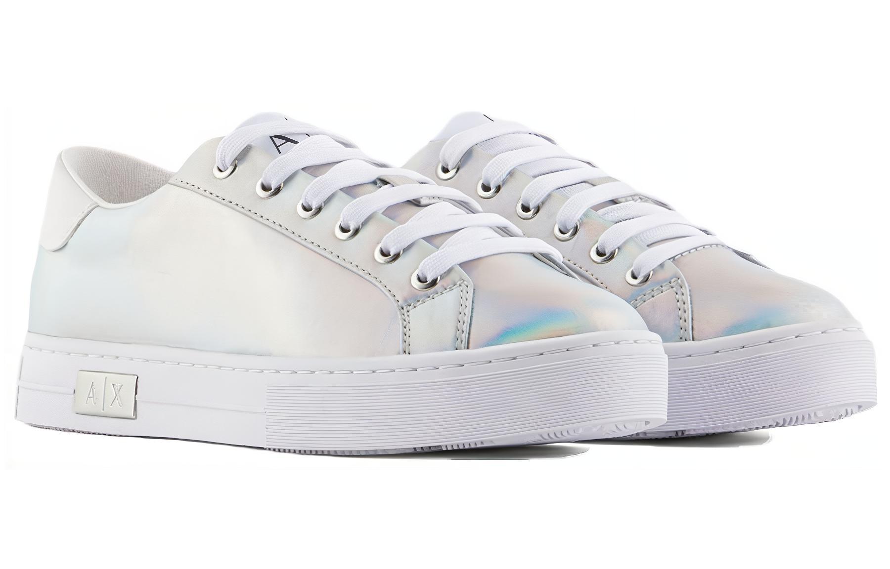 (W) Armani Exchange Low-Top Fashion Sneakers 'Silver' 圖 2