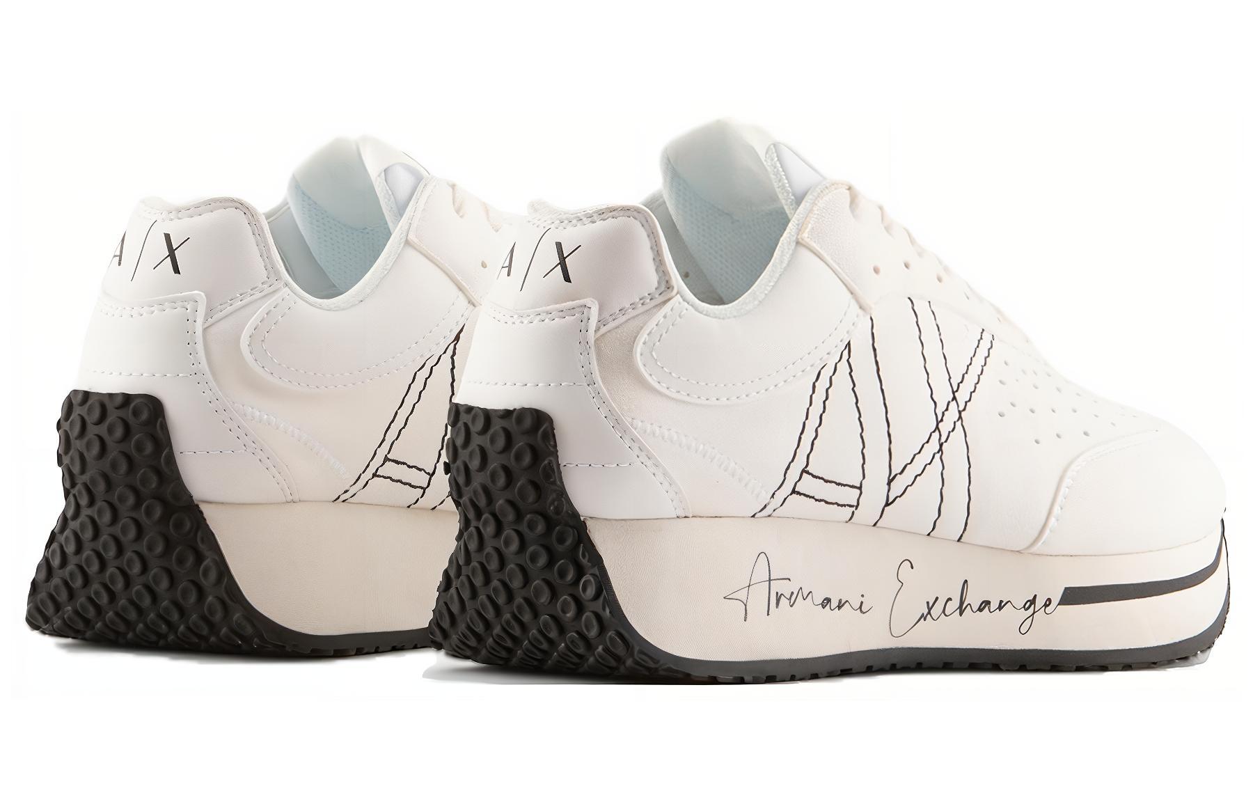 (W) Armani Exchange Low-Top Round Toe Sneakers 'White' 圖 3