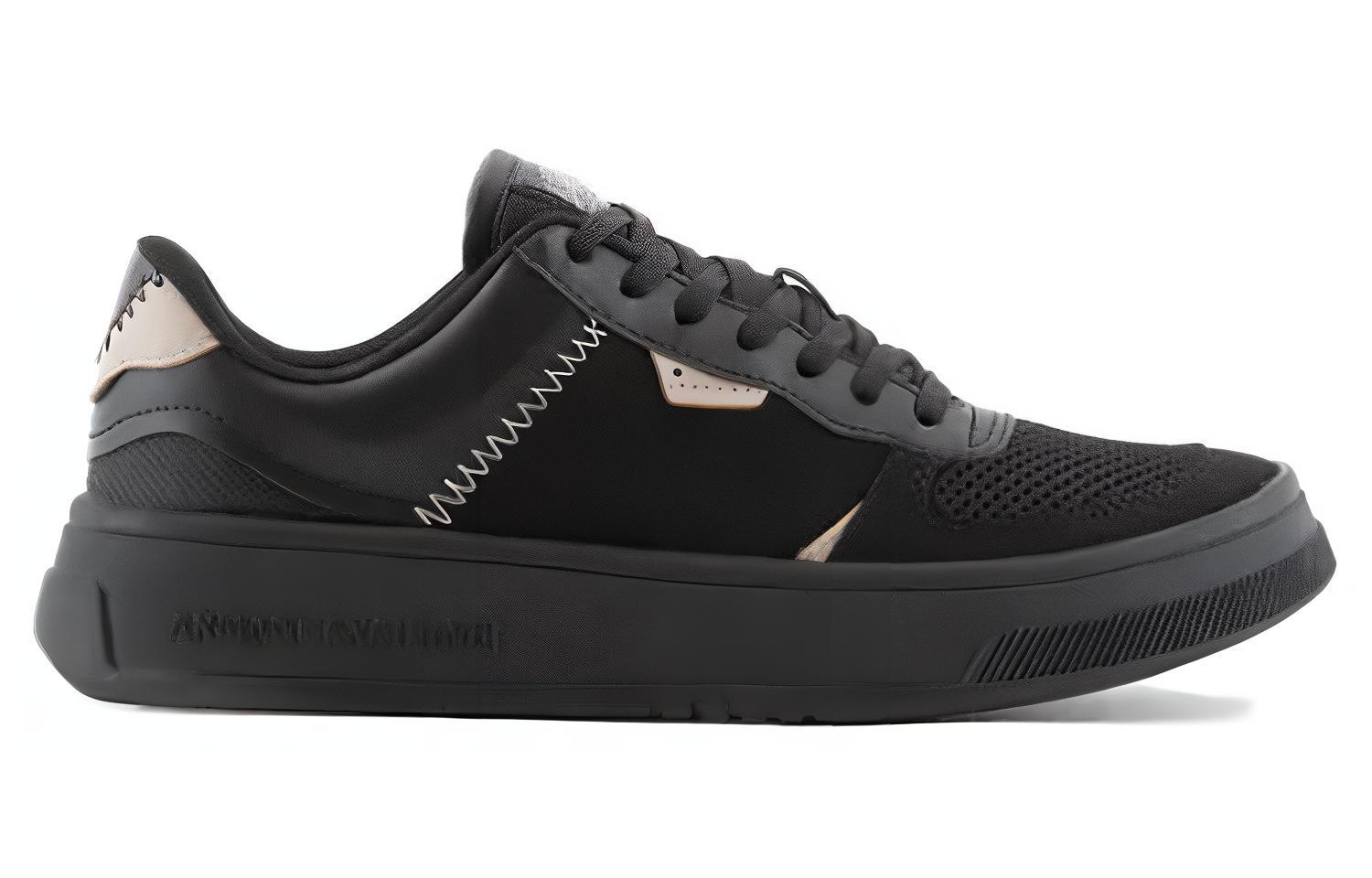 (W) Armani Exchange Low Top Lace-Up 'Black Mesh' 圖 2