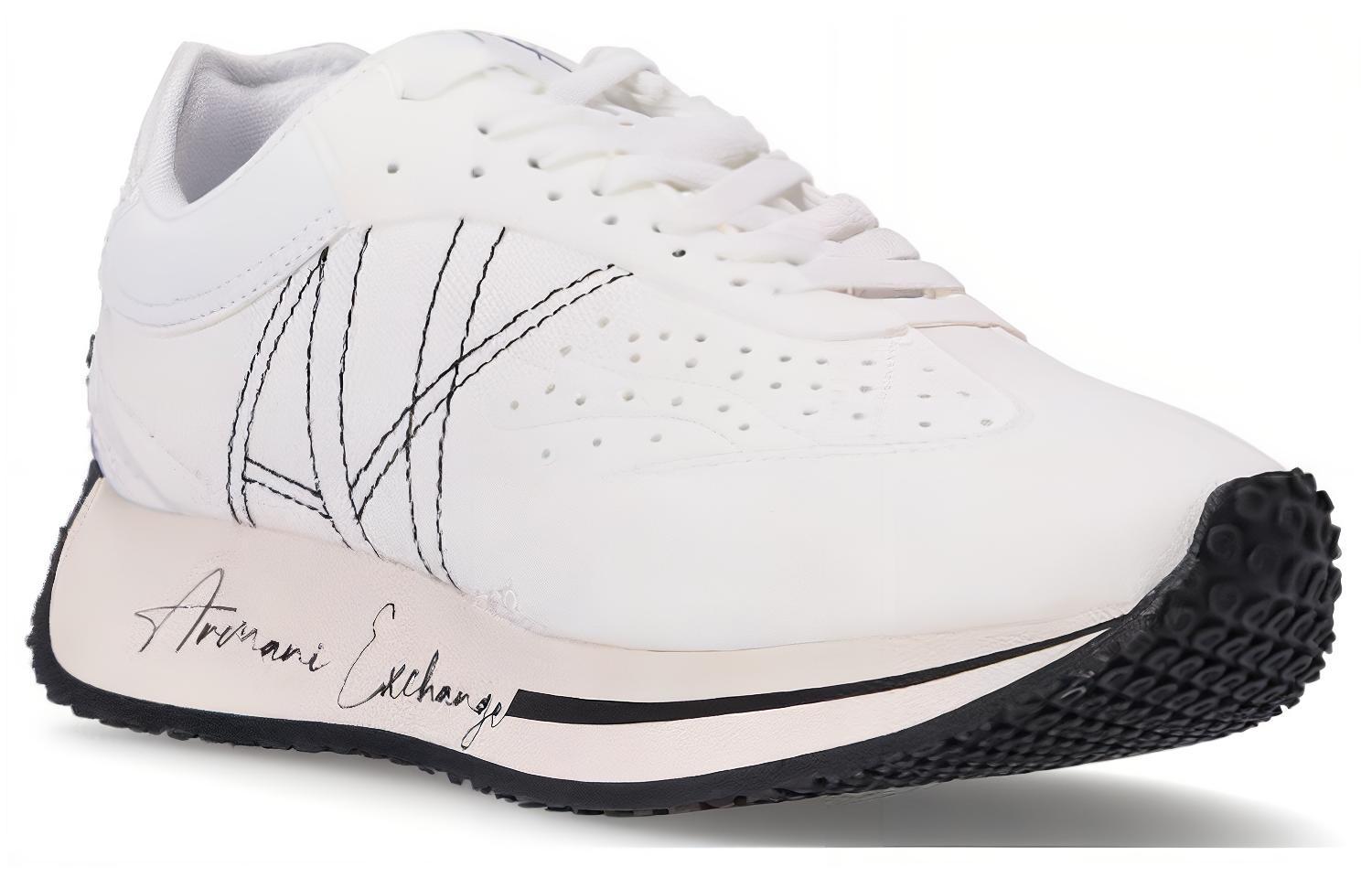 (W) Armani Exchange Low Top Lace-Up 'White' 圖 2