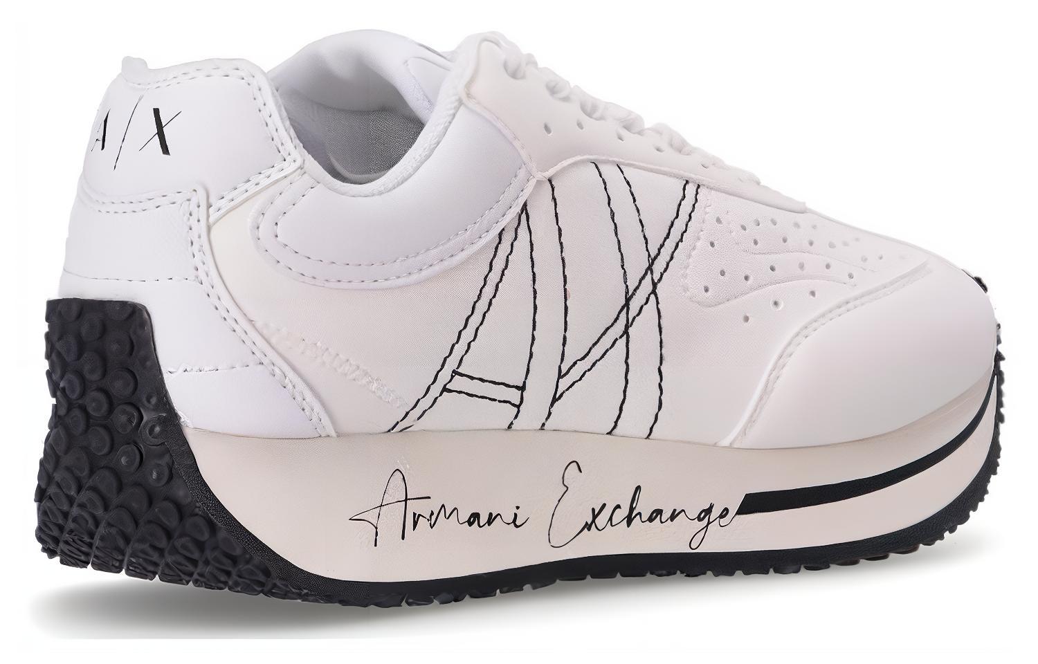 (W) Armani Exchange Low Top Lace-Up 'White' 圖 3