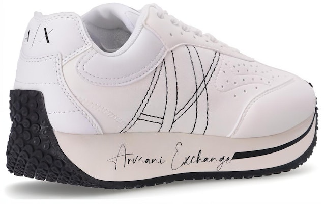(Women) Armani Exchange Low Top Lace-Up 'White' XDX121XV709N582 Lookbook (Women) Armani Exchange Low Top Lace-Up 'White' XDX121XV709N582