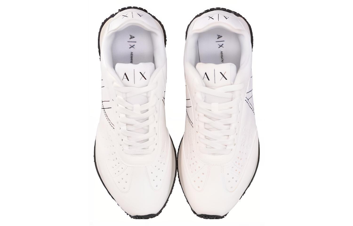 (W) Armani Exchange Low Top Lace-Up 'White' 圖 4