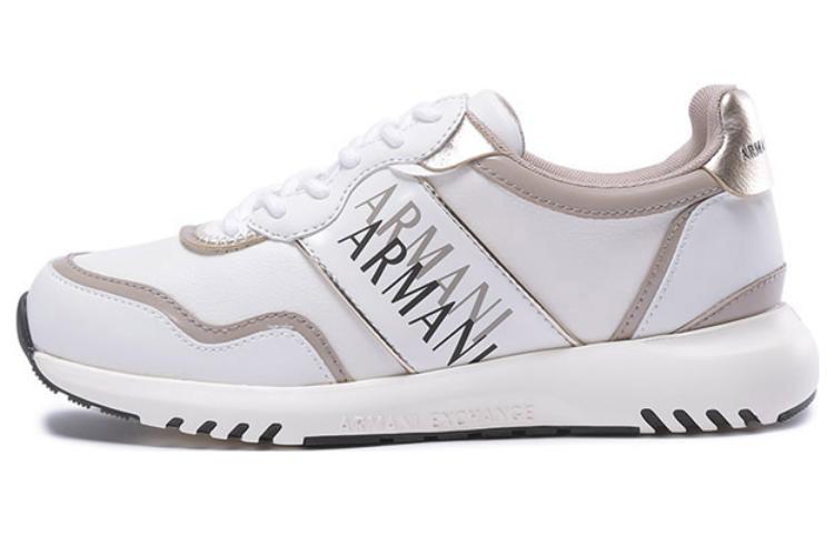 (W) Armani Exchange Low-Top Sneaker 'Beige Logo Print'