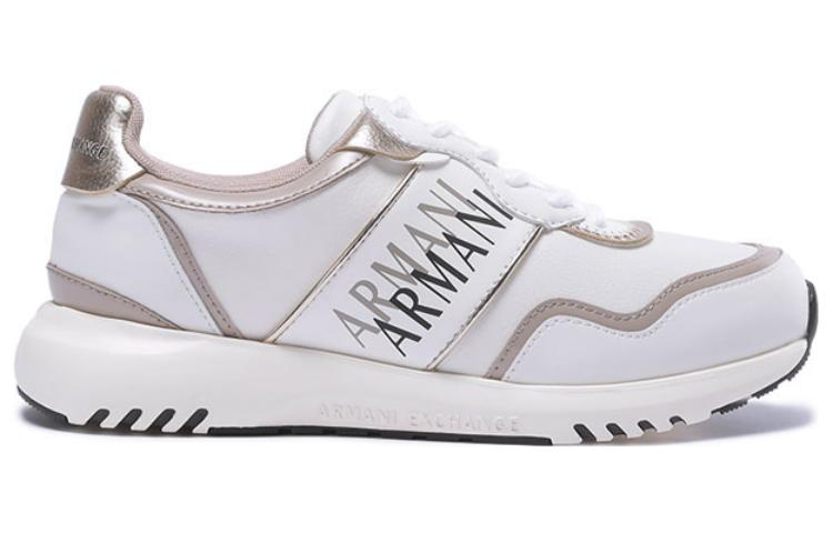 (W) Armani Exchange Low-Top Sneaker 'Beige Logo Print' 圖 2