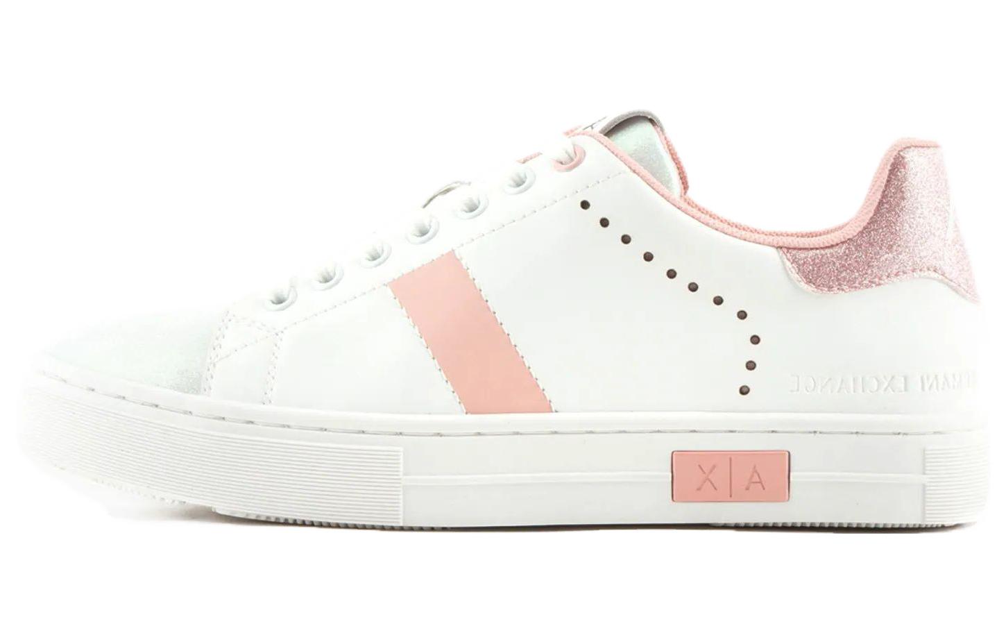 (W) Armani Exchange Low Top Sneaker 'Pink Leather'