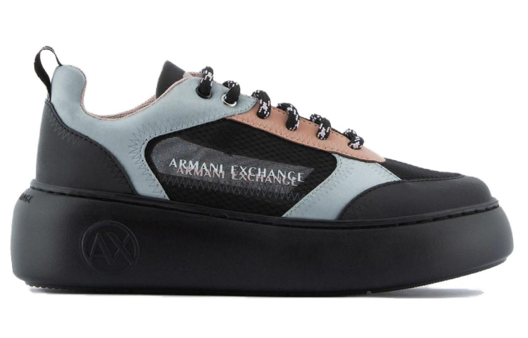 (W) Armani Exchange Low Top Sneakers 'Black' 圖 2