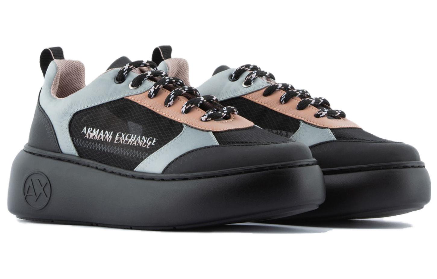 (W) Armani Exchange Low Top Sneakers 'Black' 圖 3