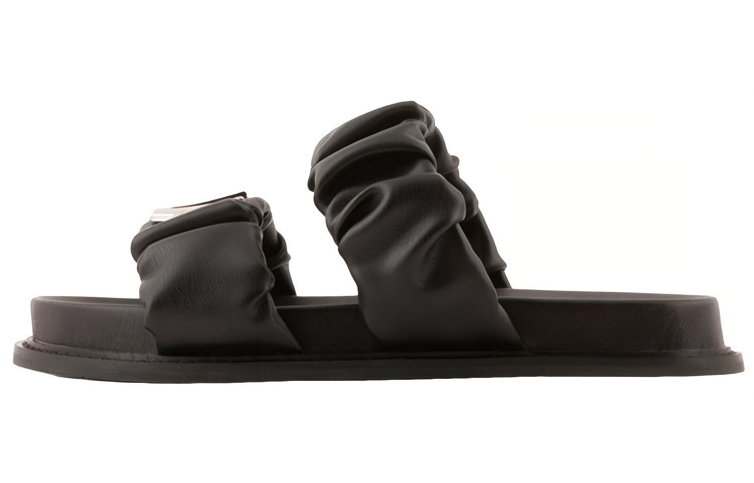 (Women) Armani Exchange Open Toe Flat 'Logo Black' XDP040XV7051N763