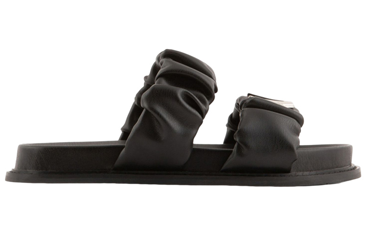 Order (W) Armani Exchange Sandalias Planas Abiertas 'Logo Negro' XDP040XV7051N763