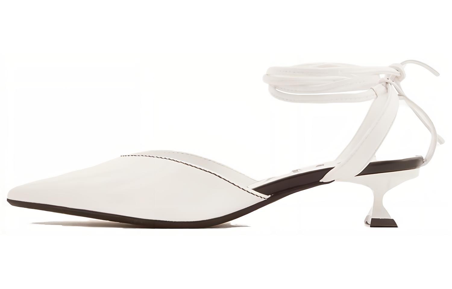 (W) Armani Exchange Polyester 'Stylish Versatile Low-Heel Casual Shoe White'