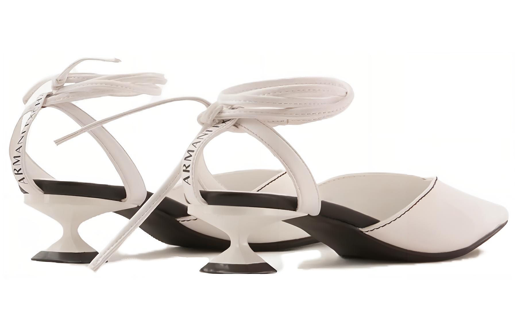 (W) Armani Exchange Polyester 'Stylish Versatile Low-Heel Casual Shoe White' 圖 4