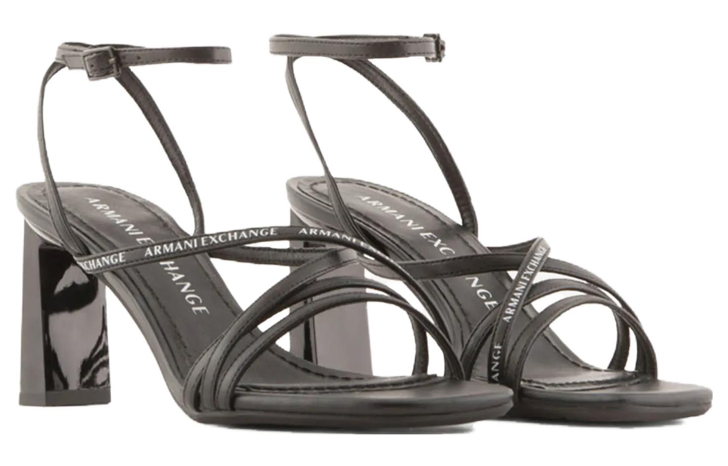 (W) Armani Exchange Polyester CMFT Sandals 'Black' 圖 3