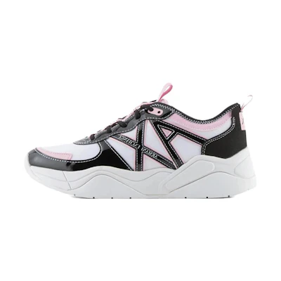 (W) Armani Exchange Polyester Mid-Top 'Classic Versatile Black and White'