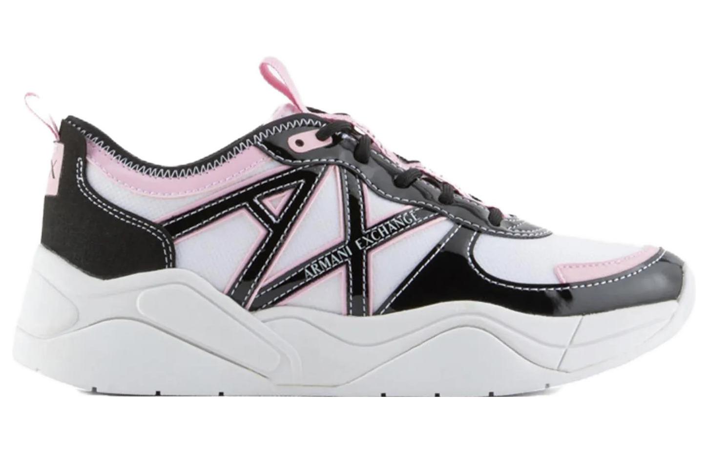 (W) Armani Exchange Polyester Mid-Top 'Classic Versatile Black and White' 圖 2