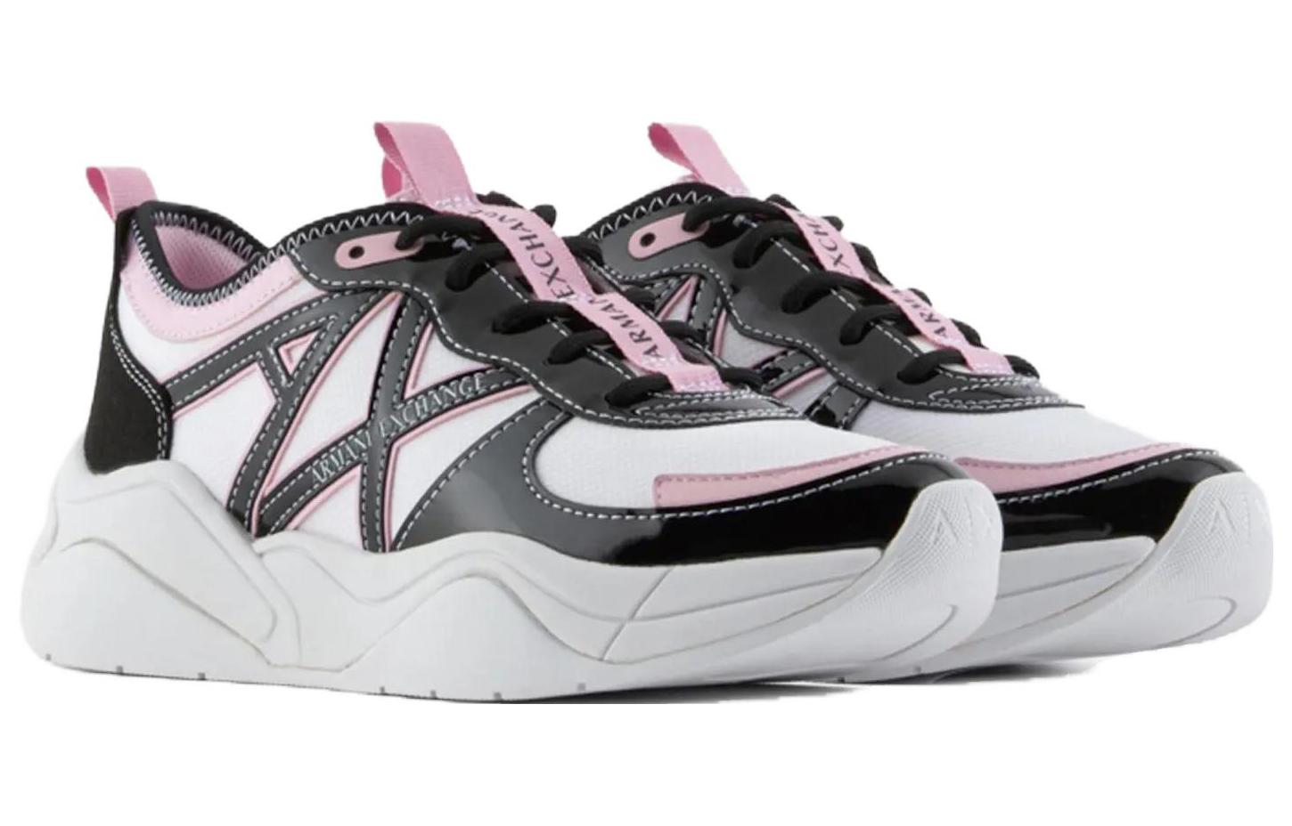 (W) Armani Exchange Polyester Mid-Top 'Classic Versatile Black and White' 圖 3