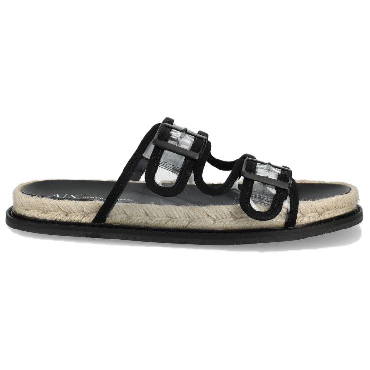 (W) Armani Exchange PVC Round-Toe Open-Slipper 'Black' 圖 2