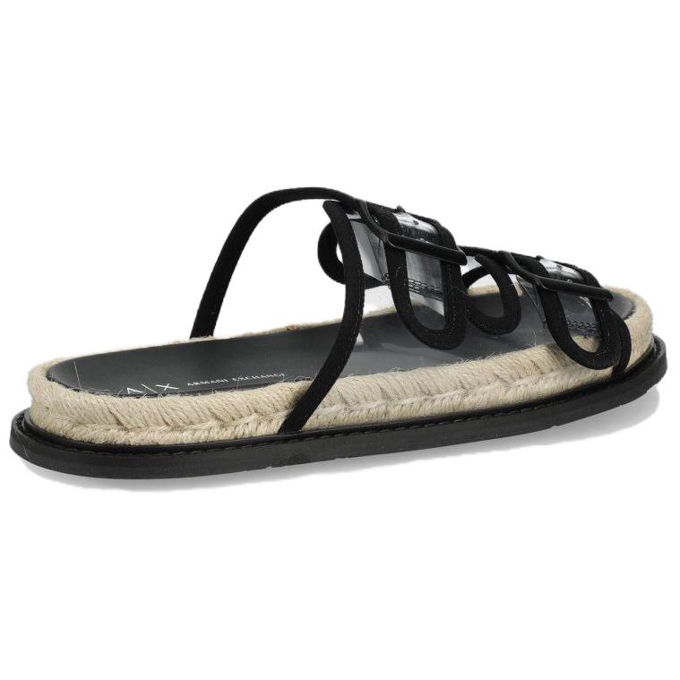 (W) Armani Exchange PVC Round-Toe Open-Slipper 'Black' 圖 3