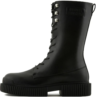 (Women) Armani Exchange Round Toe Lace-Up Boots 'Black' XDN028XV7481K001 Buy (Women) Armani Exchange Round Toe Lace-Up Boots 'Black' XDN028XV7481K001