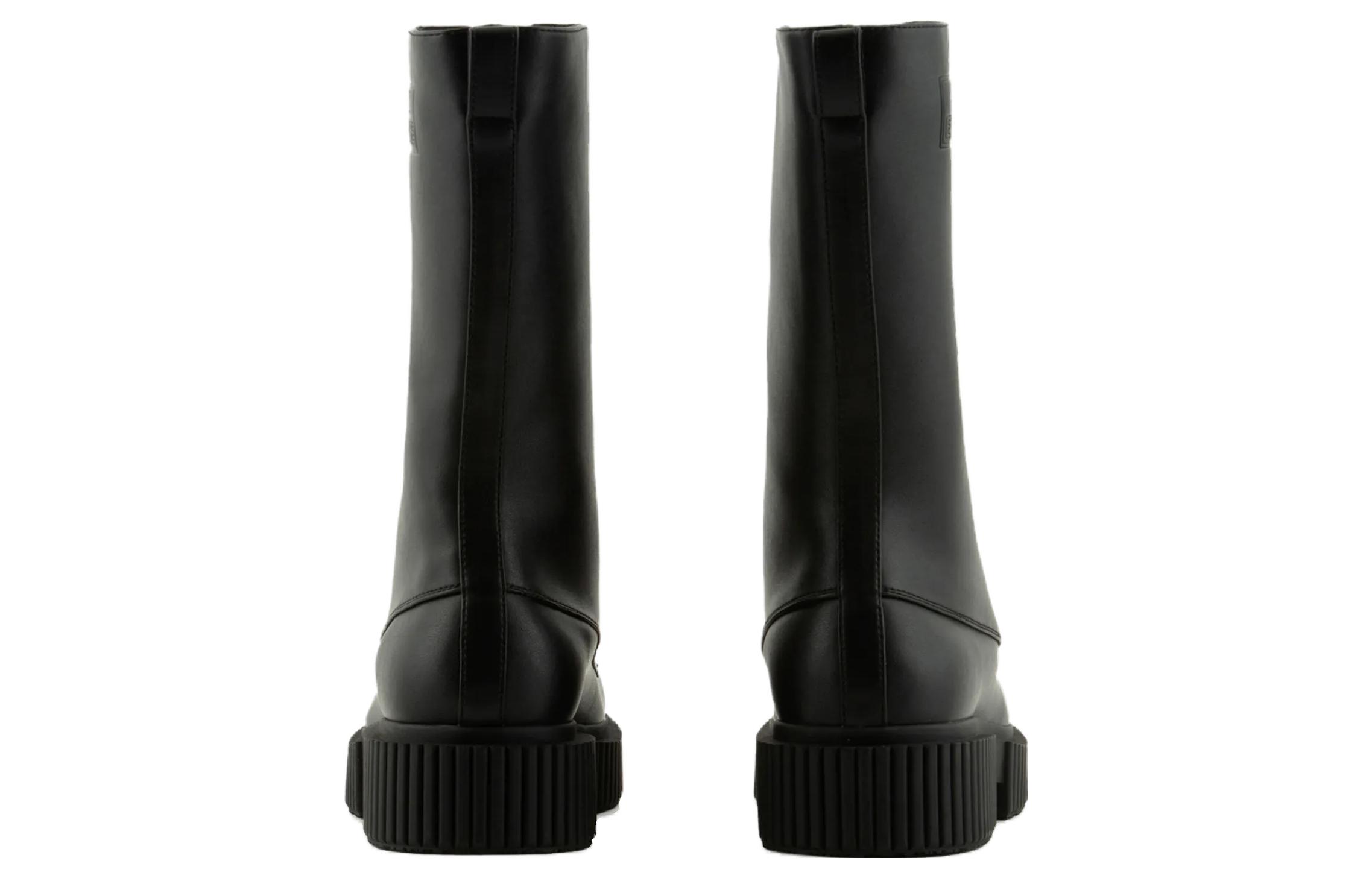 Purchase (Women) Armani Exchange Round Toe Lace-Up Boots 'Black' XDN028XV7481K001