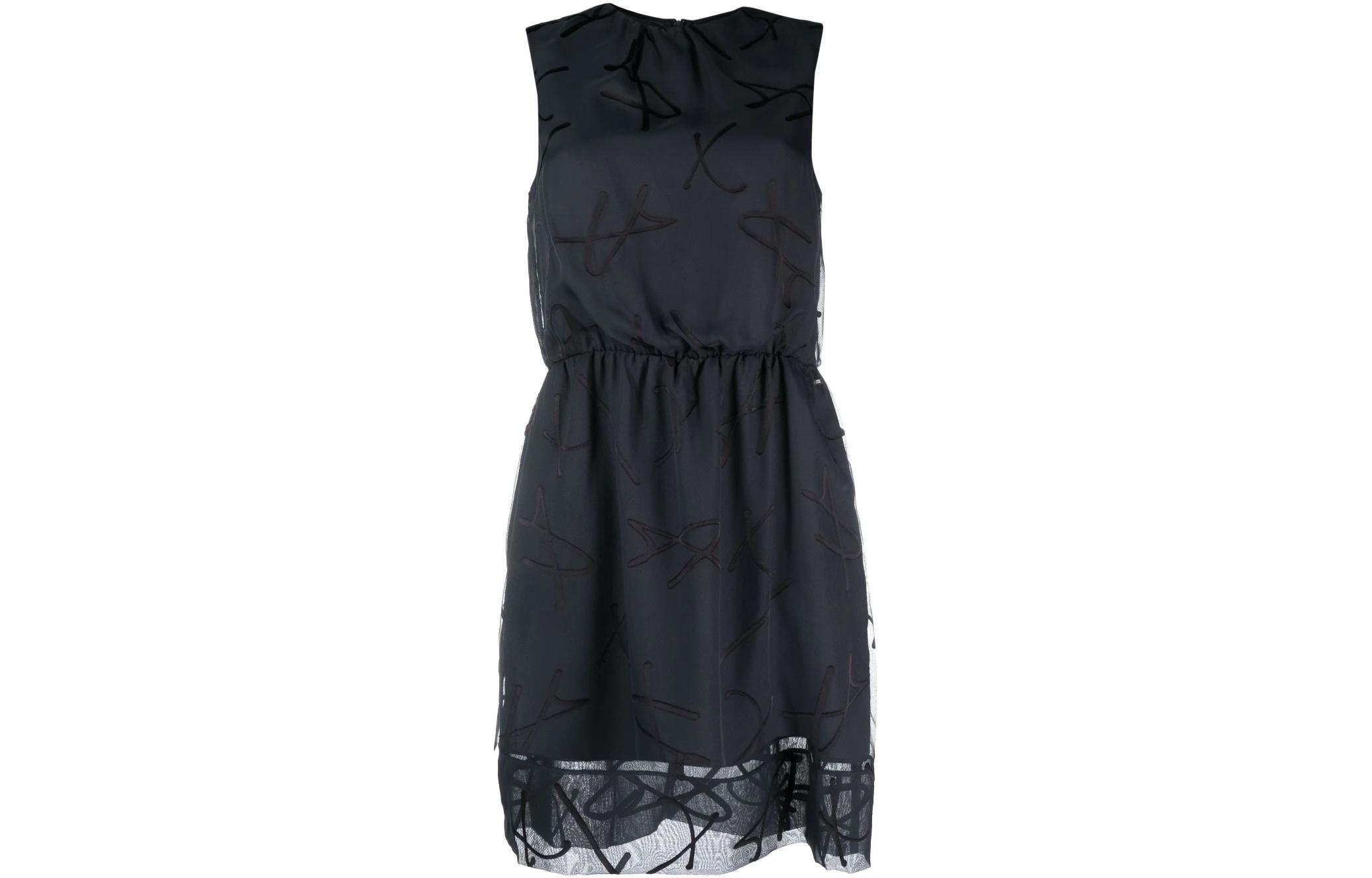 (Women) ARMANI EXCHANGE SS23 Navy Blue Patterned Sleeveless Dress Women 3RYA27-YN2KZ-15CO