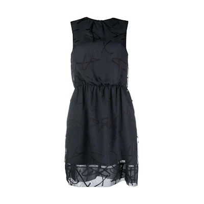 (Women) ARMANI EXCHANGE SS23 Navy Blue Patterned Sleeveless Dress Women 3RYA27-YN2KZ-15CO