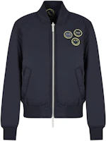 (Women) ARMANI EXCHANGE x SMILEYWORLD FW22 Navy Blue Smiley Logo Casual Jacket. 6LYB29-YNLYZ-1593 (Women) ARMANI EXCHANGE x SMILEYWORLD FW22 Navy Blue Smiley Logo Casual Jacket. 6LYB29-YNLYZ-1593