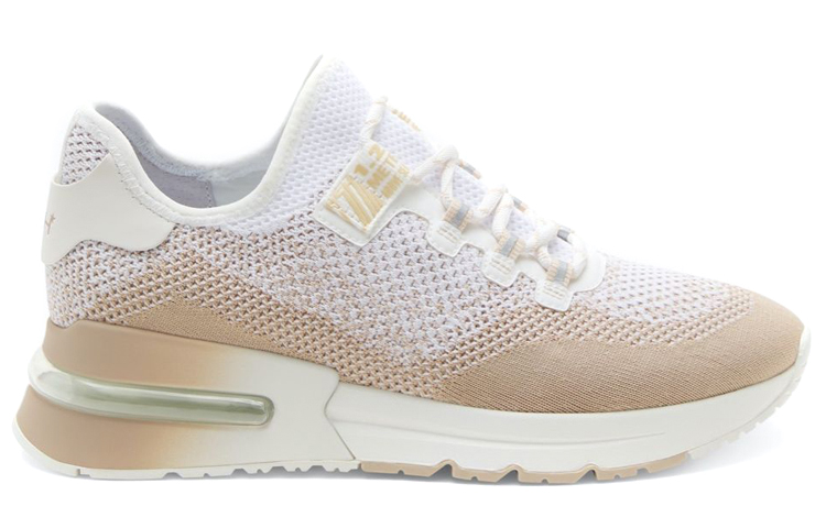 (W) Ash 'Beige Fabric Cushioned Running Sneakers' 圖 2