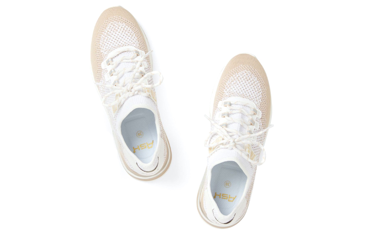 (W) Ash 'Beige Fabric Cushioned Running Sneakers' 圖 4