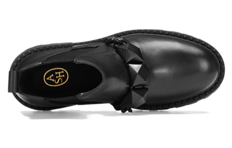 (W) Ash 'Black Leather Studded Platform Combat Boots' 圖 3