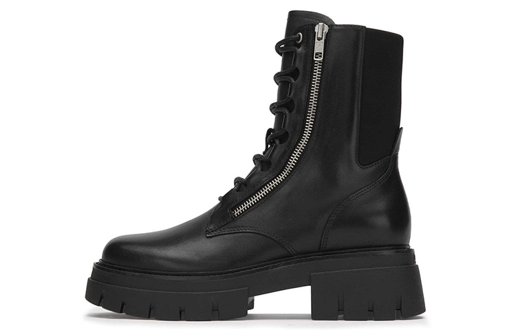 (Women) Ash 'Black Zipper Leather Warm Martin Boots' FW21-M-135697-001