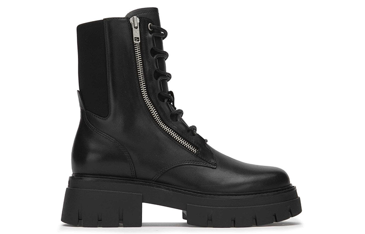 Order ASH Lets 拉鍊皮革保暖增高防滑馬丁靴 女款 黑色
