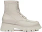 Order (W) 灰色Lynch皮革拉链高帮靴米色 FW20-M-133975-008